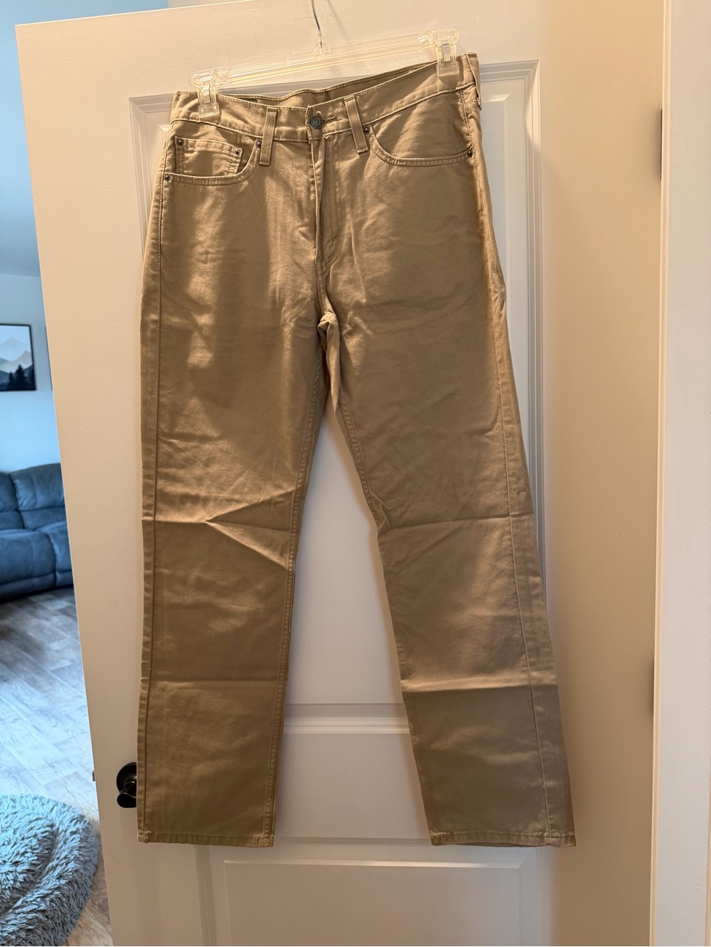 Levi's Men's Beige Khaki Straight Chinos